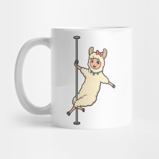 Llama on pole dance pole - Pole Fitness Mug